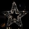 Samuel Alexander 40cm Battery Operated Silver Woven Mesh Christmas Star Decoration with Warm White LEDs thumbnail 2