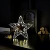 Samuel Alexander 40cm Battery Operated Silver Woven Mesh Christmas Star Decoration with Warm White LEDs thumbnail 3