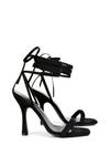 XY London 'Cary' Faux Suede Lace Up Square Toe Strappy Stiletto High Heels thumbnail 2