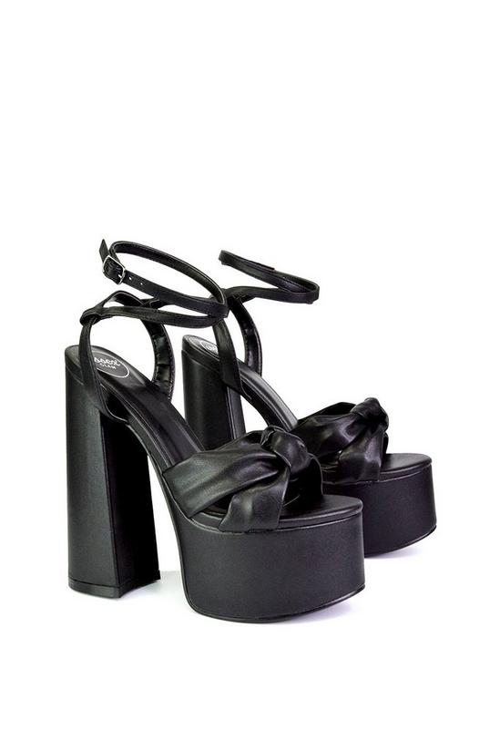 XY London 'Faylinn' Ankle Strap Super Chunky Block High Heel Platform Shoes 4