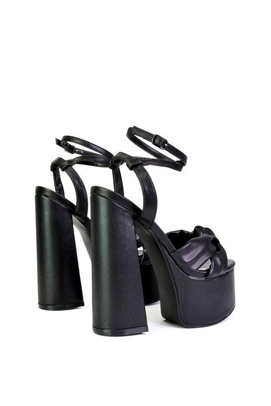 XY London 'Faylinn' Ankle Strap Super Chunky Block High Heel Platform Shoes 5
