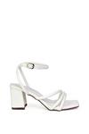 XY London 'Trixie' Square Toe Buckle Up Ankle Strappy Mid Block Heel Sandals thumbnail 1