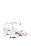 XY London 'Trixie' Square Toe Buckle Up Ankle Strappy Mid Block Heel Sandals thumbnail 3