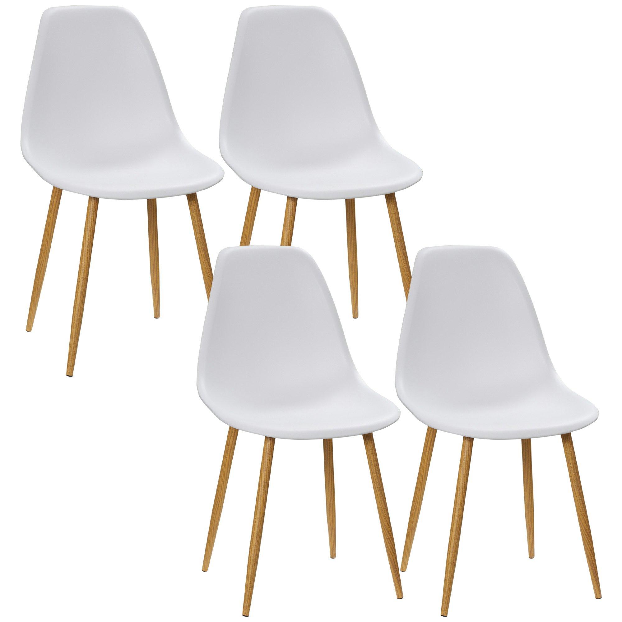 Dining Chairs Set of 4 Modern Armless Accent Chair Back for Kitchen