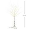 HOMCOM 5ft Artificial White Birch Tree with 96 Light for Indoor Covered thumbnail 4