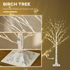 HOMCOM 5ft Artificial White Birch Tree with 96 Light for Indoor Covered thumbnail 6