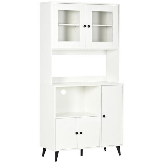HOMCOM Freestanding Kitchen Storage Cabinet   Cupboards Adjustable Shelves 1