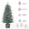 HOMCOM 5ft Artificial Christmas Tree Pot Stand and 1140 Tips Xmas Decoration thumbnail 5