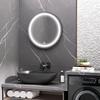 Kleankin LED Smart Bathroom Mirror Wall Mounted Round Vanity Mirror Lights thumbnail 3