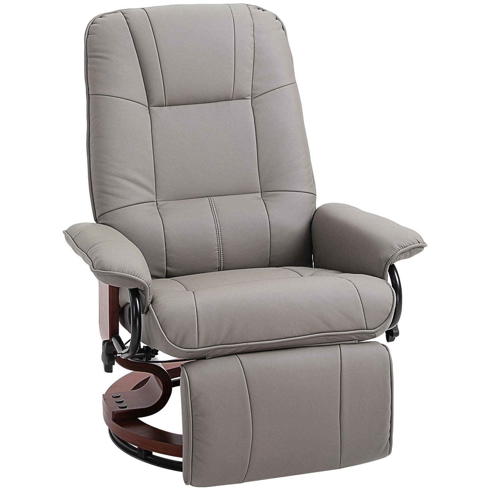Ergonomic Recliner Sofa Chair PU Leather Armchair Lounger Footrest
