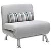 HOMCOM Single Sofa Bed Folding Chair Bed Metal Frame Padding Pillow thumbnail 1
