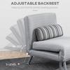 HOMCOM Single Sofa Bed Folding Chair Bed Metal Frame Padding Pillow thumbnail 4