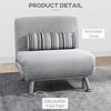 HOMCOM Single Sofa Bed Folding Chair Bed Metal Frame Padding Pillow thumbnail 5