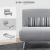 HOMCOM Single Sofa Bed Folding Chair Bed Metal Frame Padding Pillow thumbnail 6