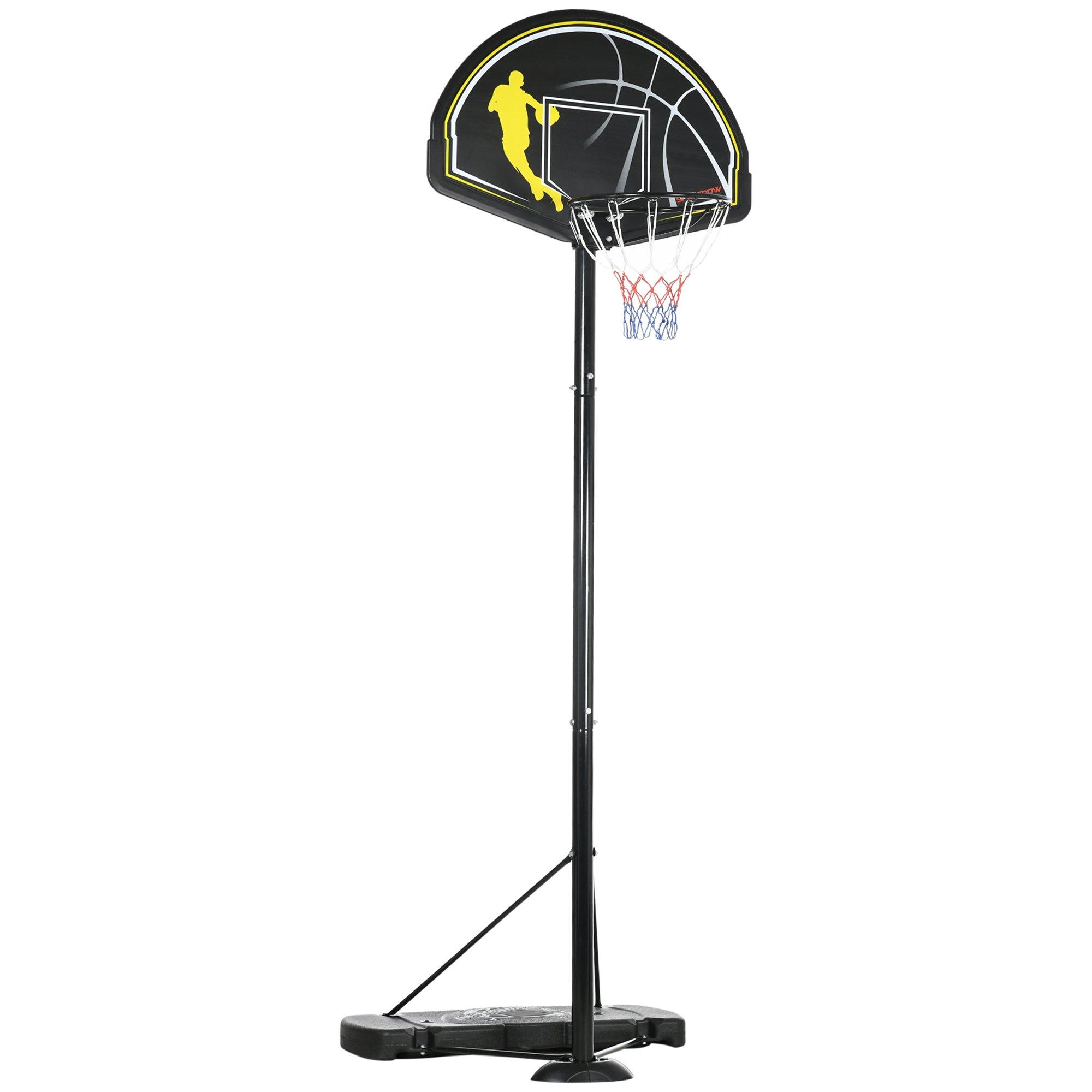 3m Height Adjustable Basketball Hoop and Stand, Portable Wheels