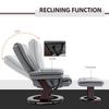 HOMCOM Swivel Manual Recliner and Footrest Set PU Lounge Chair Wood Base thumbnail 4