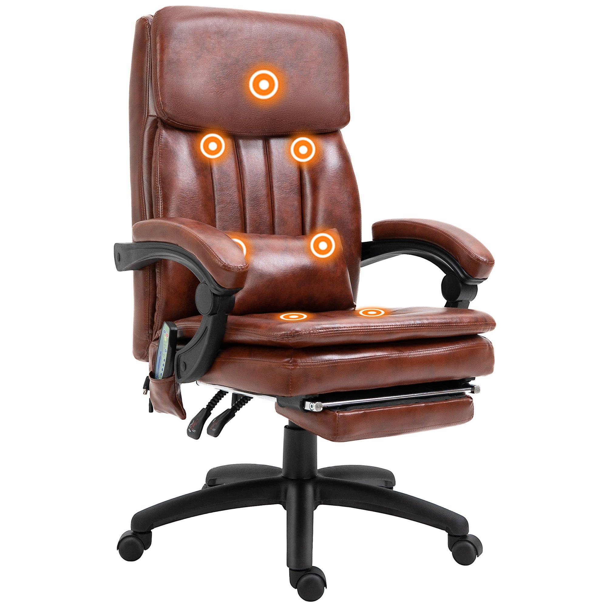 Ergonomic Office Chair with 7 Massage Points Headrest Armrest Footrest
