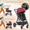 HOMCOM Foldable Travel Baby Stroller with Fully Reclining From Birth to 3 Years thumbnail 4