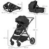 HOMCOM Foldable Travel Baby Stroller with Fully Reclining From Birth to 3 Years thumbnail 3