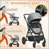 HOMCOM Foldable Travel Baby Stroller with Fully Reclining From Birth to 3 Years thumbnail 4
