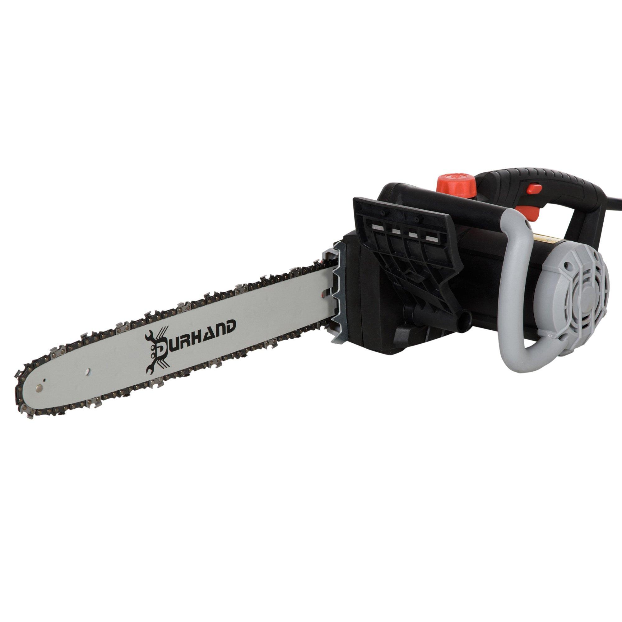 DURHAND 1600W Electric Chainsaw Power Saw with Brake and Lubrication
