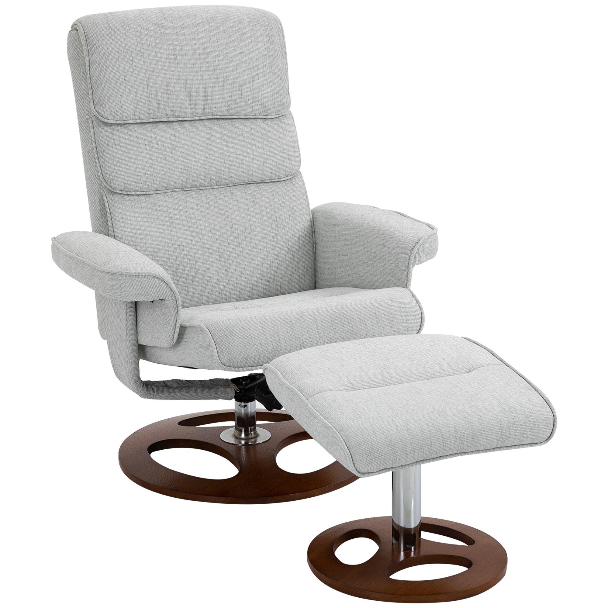 Recliner Chair Ottoman Set 360 degree Swivel Sofa Thick Padding
