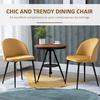 HOMCOM 2 Pieces Modern Upholstered Fabric Bucket Seat Dining Chairs thumbnail 4