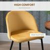 HOMCOM 2 Pieces Modern Upholstered Fabric Bucket Seat Dining Chairs thumbnail 5