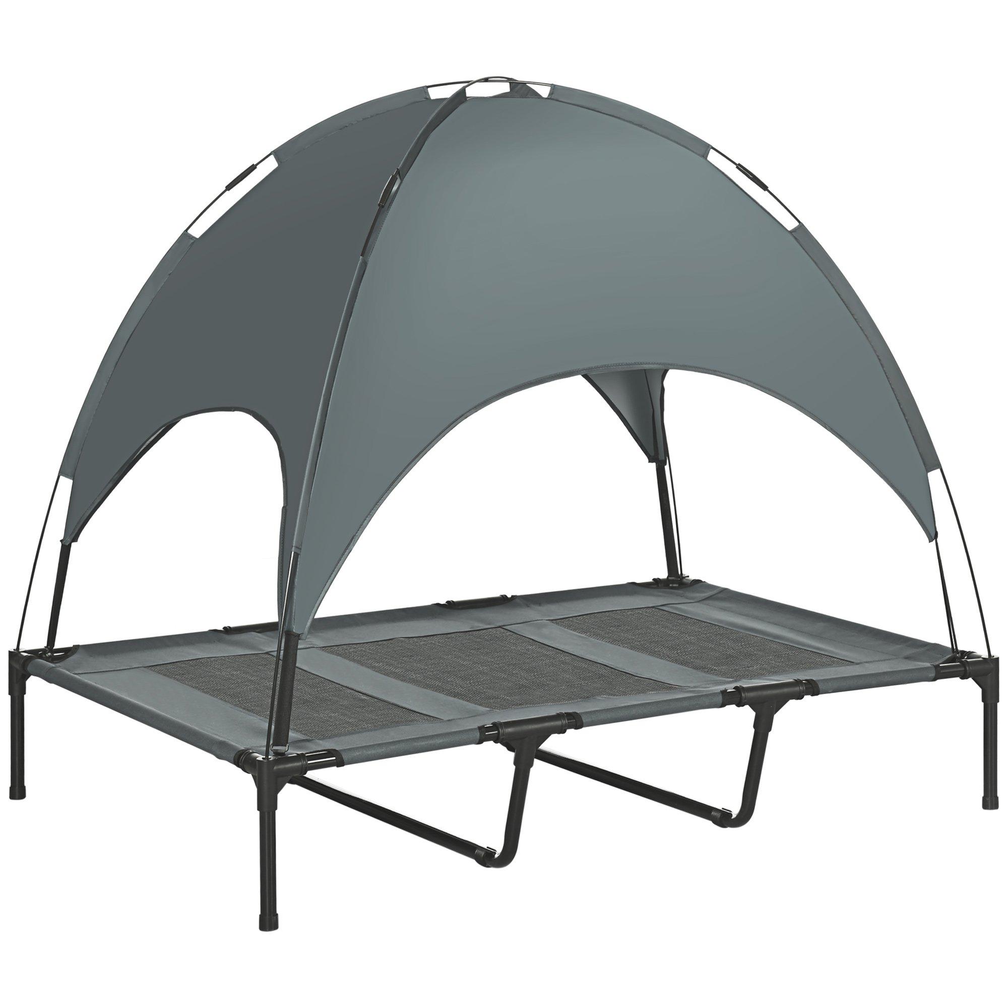Elevated Pet Bed Dog Cot Tent with Canopy Instant Shelter Outdoor