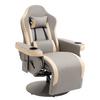 HOMCOM Manual Recliner Armchair PU Sofa Chair with Adjustable Leg Rest thumbnail 1