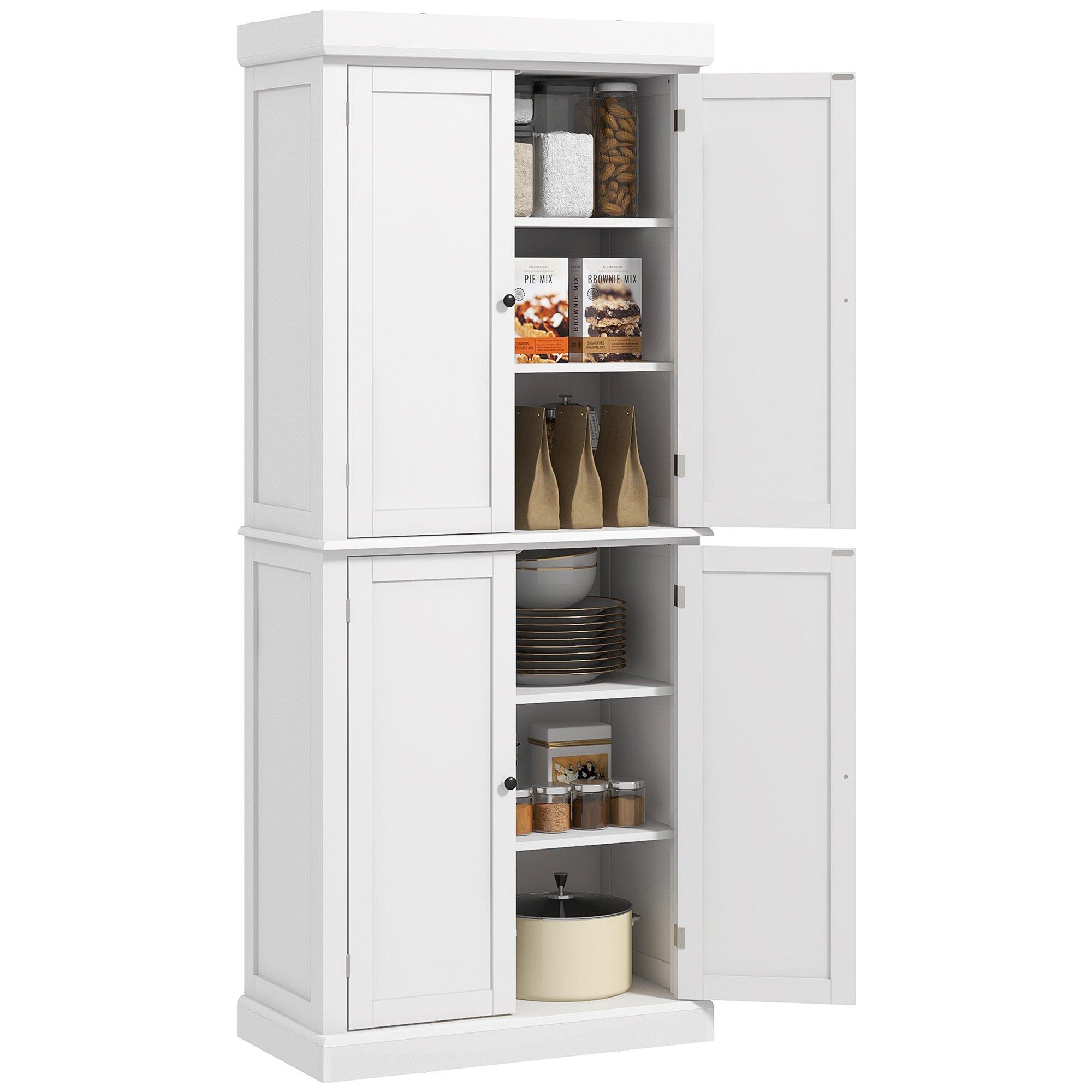 Freestanding Kitchen Cupboard, 6-Tier Cabinet Organizer Adjustable