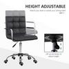 VINSETTO Mid Back PU Leather Home Office Chair Swivel Desk Chair Arm Wheel thumbnail 5