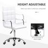 VINSETTO Mid Back PU Leather Home Office Chair Swivel Desk Chair Arm Wheel thumbnail 5