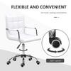VINSETTO Mid Back PU Leather Home Office Chair Swivel Desk Chair Arm Wheel thumbnail 6