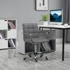 VINSETTO Mid Back PU Leather Home Office Chair Swivel Desk Chair Arm Wheel thumbnail 3