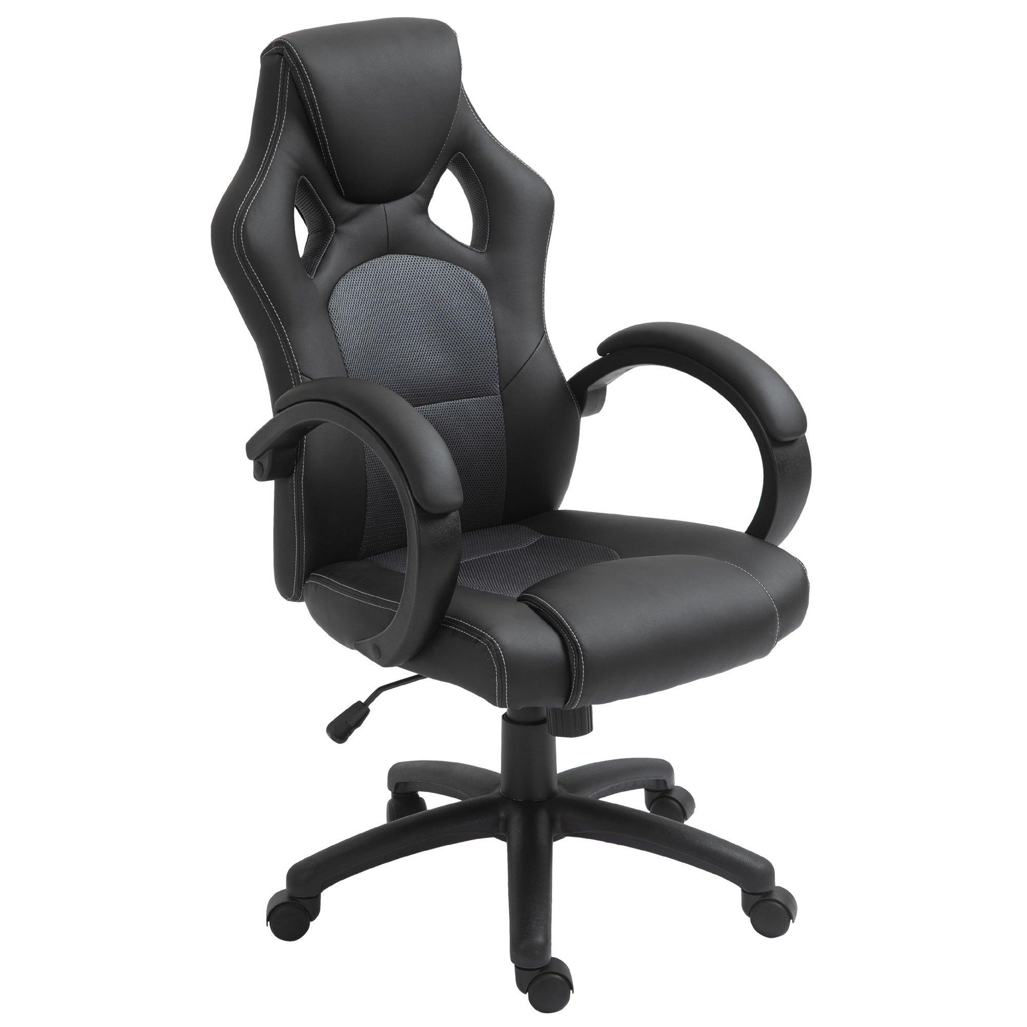 Executive Racing Swivel Gaming Office Chair PU Leather Computer Desk