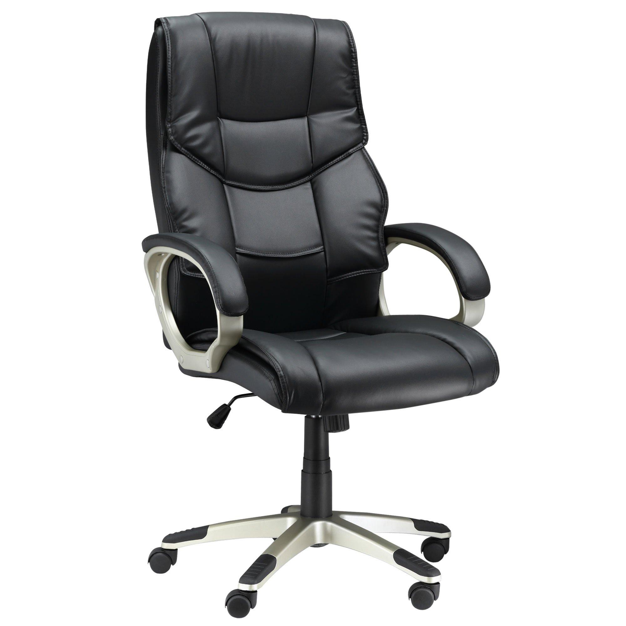 Executive Computer Office Desk Chair High Back Faux Leather