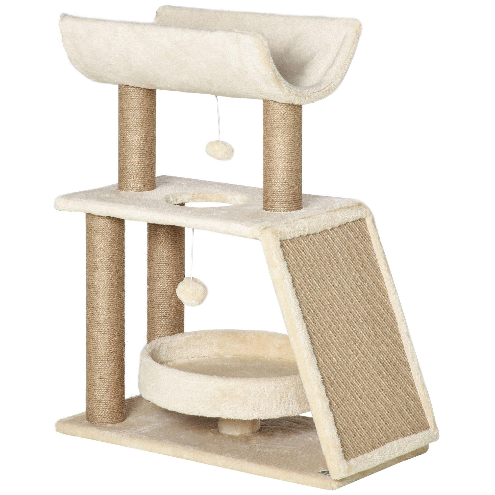 Cat Tree Tower for Indoor Cats with Scratching Posts, Pad, Bed, Perch