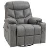 HOMCOM PU Leather Manual Recliner Chair, Swivel Armchair for Living Room thumbnail 1