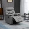 HOMCOM PU Leather Manual Recliner Chair, Swivel Armchair for Living Room thumbnail 2