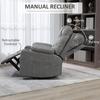 HOMCOM PU Leather Manual Recliner Chair, Swivel Armchair for Living Room thumbnail 4