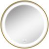 Kleankin LED Bathroom Mirror Wall Mounted Round Vanity Mirror Lights Time thumbnail 1