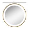Kleankin LED Bathroom Mirror Wall Mounted Round Vanity Mirror Lights Time thumbnail 4