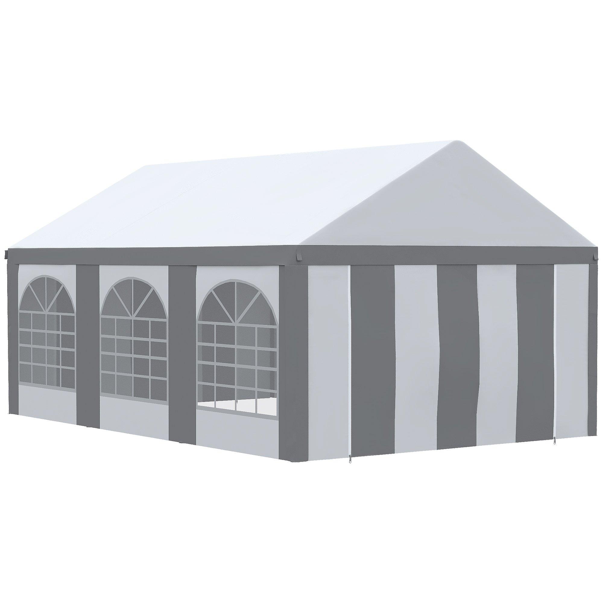Party Tent, Marquee Gazebo with Sides, Windows and Double Doors