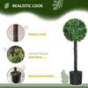HOMCOM Set of 2 Decorative Artificial Plants Boxwood Ball Trees for Indoor thumbnail 5