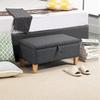 HOMCOM Linen Storage Ottoman Footstool for Toy Box, Bed End, Shoe Bench thumbnail 2