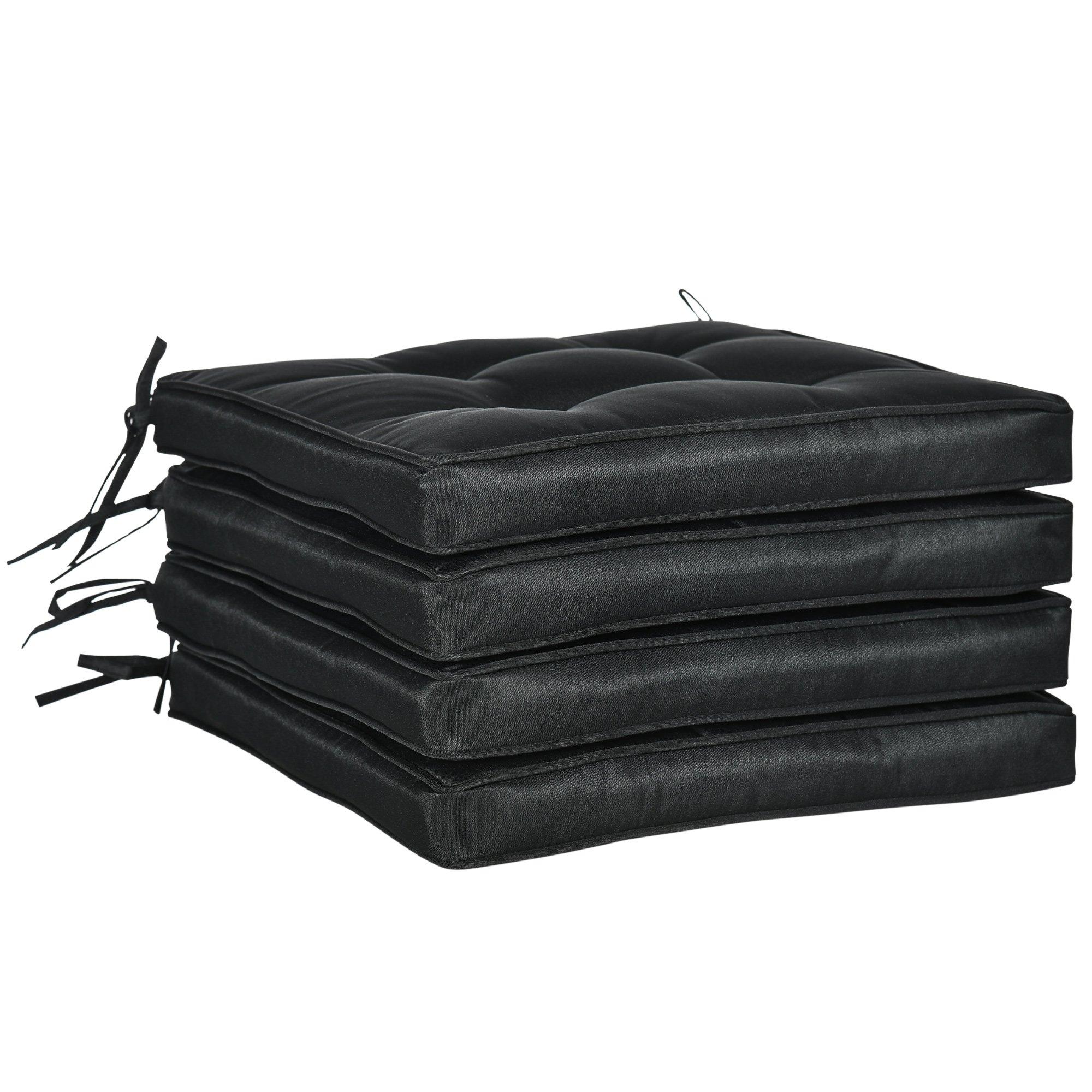 42 x 42cm Replacement Garden Seat Cushion Pad with Ties