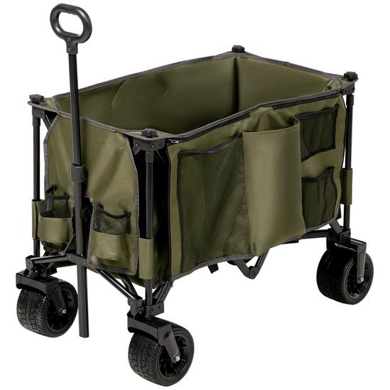 Outsunny  Folding Wagon Garten Cart Collapsible Camping Trolley