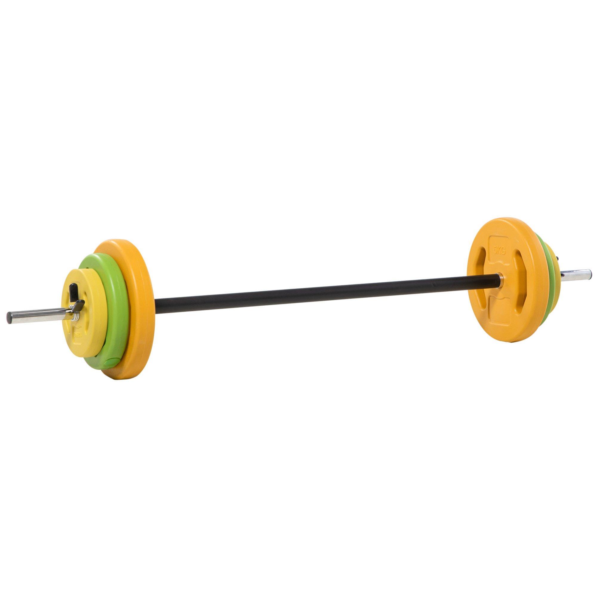20kg Weights Barbell Set with Non slip Handle for Strength Training