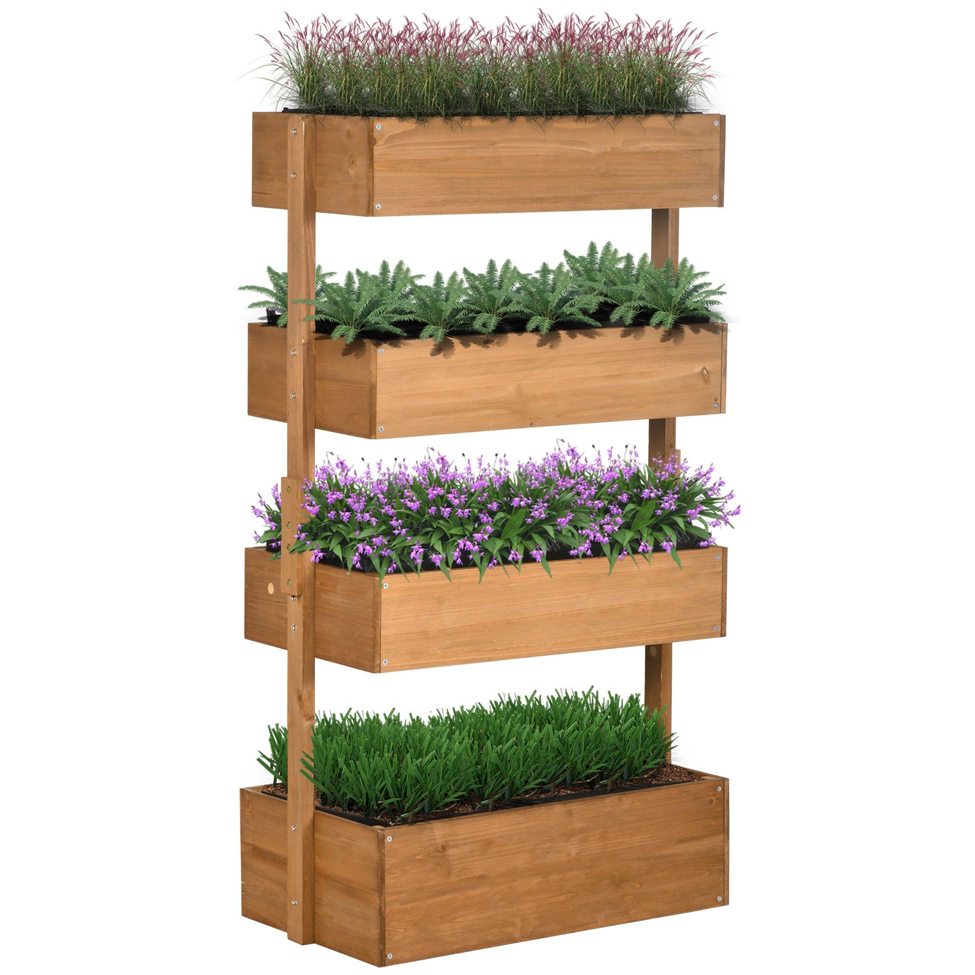 Raised Garden Bed Wooden Plant Stand